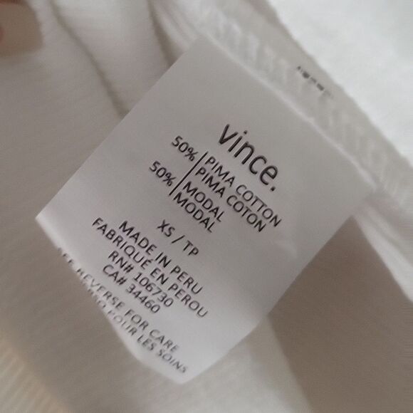 NWT XS White Vince Favorite Tank Modal Jersey Fitted Basic Soft BalletCore Long - Picture 6 of 10